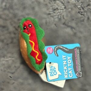 NWT Play On! Kick’n It Cat Toy shaped like a hotdog - loaded with catnip